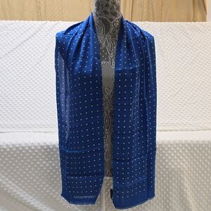Giorgio Armani Blue Geometric Scarf